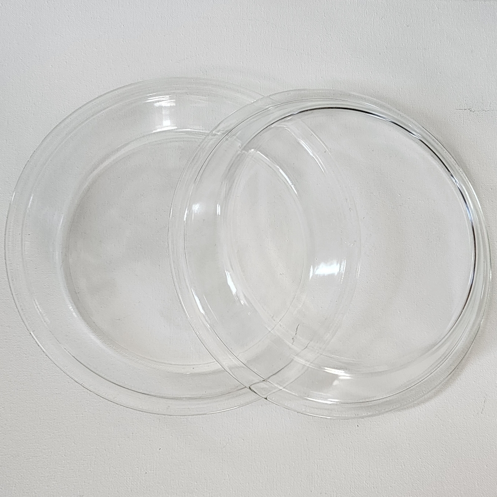Set of 2 Vintage Pyrex Clear Glass  Pie Dish 9in Made in USA‎ 209 - Picture 2 of 8